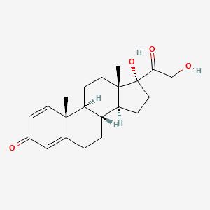Chemical structure of delta'-Dehydrocortexolone