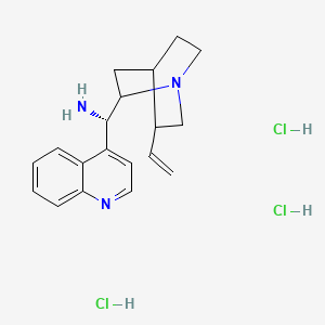 Chemical structure of (8α,9S)-6'-Cinchonan-9-amine Trihydrochloride