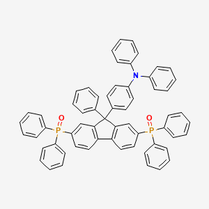 Chemical structure of (9-(4-(Diphenylamino)phenyl)-9-phenyl-9H-fluorene-2,7-diyl)bis(diphenylphosphine oxide)