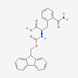 Chemical structure of Fmoc-D-2-carbamoylphenylalanine
