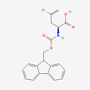 Chemical structure of Fmoc-L-2-Amino-4-bromo-4-pentenoic acid