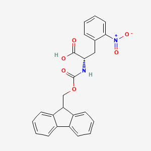 Chemical structure of (9H-Fluoren-9-yl)MethOxy]Carbonyl L-2-Nitrophe