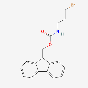 Chemical structure of (9H-Fluoren-9-yl)methyl (3-bromopropyl)carbamate