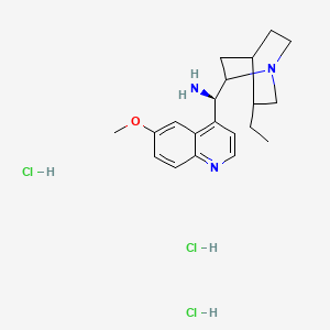 Chemical structure of (9R)-10,11-Dihydro-6'-methoxycinchonan-9-amine Trihydrochloride