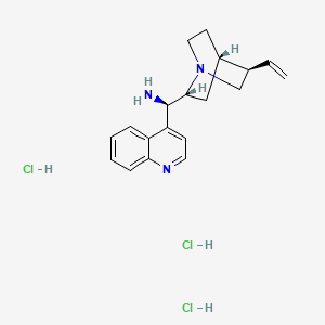 Chemical structure of (9R)-6'-Cinchonan-9-amine Trihydrochloride