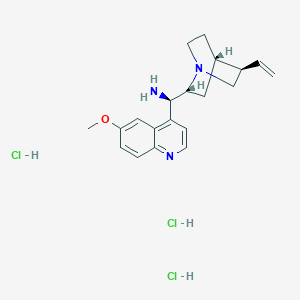 Chemical structure of (9R)-6'-Methoxycinchonan-9-amine trihydrochloride
