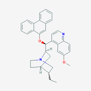 Chemical structure of (9S)-10,11-Dihydro-6'-methoxy-9-(9-phenanthrenyloxy)cinchonan