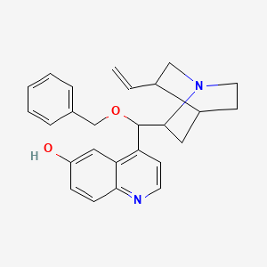 Chemical structure of (9S)-9-(Phenylmethoxy)-cinchonan-6'-ol