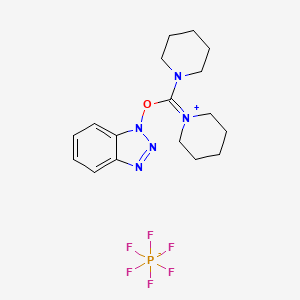 Chemical structure of (Benzotriazol-1-yloxy)dipiperidinocarbenium hexafluorophosphate
