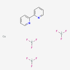 Chemical structure of (bpy)Cu(CF3)3