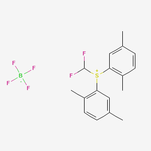 Chemical structure of (Difluoromethyl)bis(2,5-dimethylphenyl)sulfonium tetrafluoroborate
