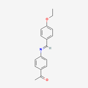 Chemical structure of N-(4-Ethoxybenzylidene)-4-acetylaniline