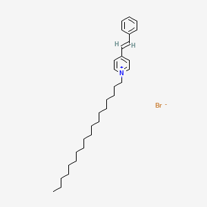 Chemical structure of (E)-1-Octadecyl-4-styrylpyridin-1-ium bromide