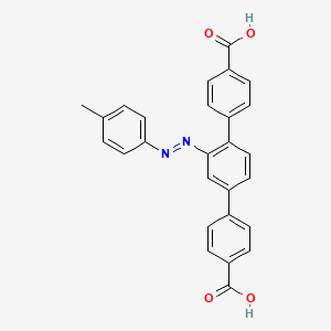 Chemical structure of (E)-2'-(p-Tolyldiazenyl)-[1,1':4',1''-terphenyl]-4,4''-dicarboxylic acid