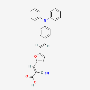 Chemical structure of (E)-2-Cyano-3-(5-((E)-4-(diphenylamino)styryl)furan-2-yl)acrylic acid