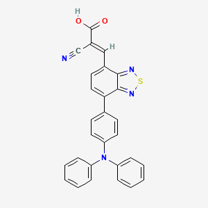 Chemical structure of (E)-2-Cyano-3-(7-(4-(diphenylamino)phenyl)benzo[c][1,2,5]thiadiazol-4-yl)acrylic acid