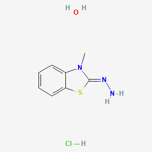 Chemical structure of (E)-2-Hydrazono-3-methyl-2,3-dihydrobenzo[d]thiazole hydrochloride hydrate