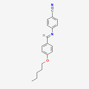 Chemical structure of 4'-(Amyloxy)benzylidene-4-cyanoaniline