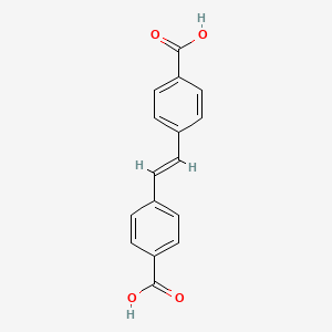 Chemical structure of Stilbene-4,4'-dicarboxylic acid