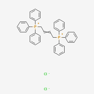Chemical structure of (E)-but-2-ene-1,4-diylbis(triphenylphosphonium) chloride