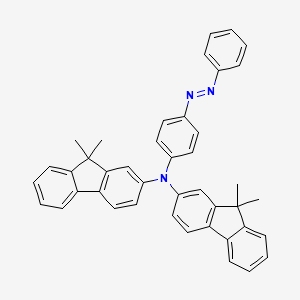 Chemical structure of 4-(Bis(9,9-dimethylfluoren-2-yl)amino)azobenzene