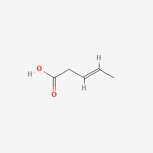 Chemical structure of (E)-Pent-3-enoic acid