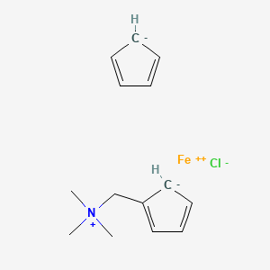 Chemical structure of (Ferrocenylmethyl)trimethylammonium chloride