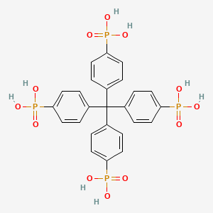 Chemical structure of (Methanetetrayltetrakis(benzene-4,1-diyl))tetrakis(phosphonic acid)