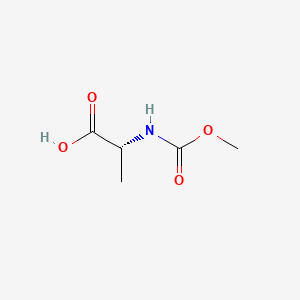 Chemical structure of (Methoxycarbonyl)-D-alanine