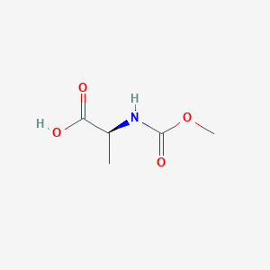 Chemical structure of N-carbomethoxy-L-alanine