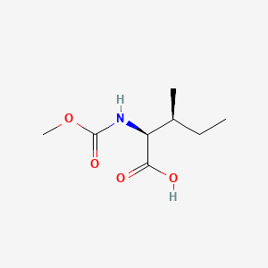 Chemical structure of (Methoxycarbonyl)-L-isoleucine