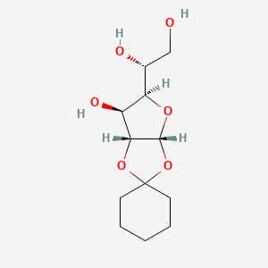 Chemical structure of 1,2-O-Cyclohexane-1,1-diyl-alpha-D-xylo-hexofuranose