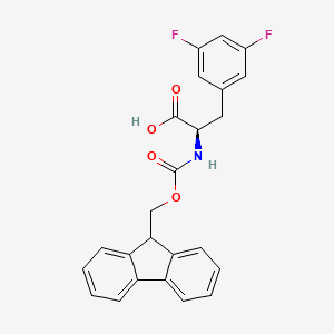 Chemical structure of Fmoc-3,5-difluoro-D-phenylalanine
