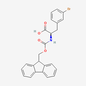 Chemical structure of Fmoc-3-bromo-D-phenylalanine