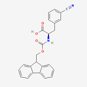 Chemical structure of Fmoc-D-3-Cyanophenylalanine