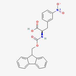 Chemical structure of Fmoc-3-nitro-D-phenylalanine