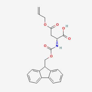 Chemical structure of Fmoc-d-asp(oall)-oh