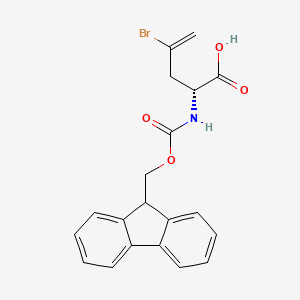Chemical structure of Fmoc-D-2-Amino-4-bromo-4-pentenoic acid