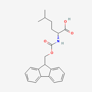 Chemical structure of Fmoc-D-homoleucine