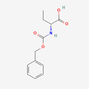 Chemical structure of 2-(Benzyloxycarbonylamino)butyric acid