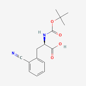 Chemical structure of Boc-2-cyano-D-phenylalanine