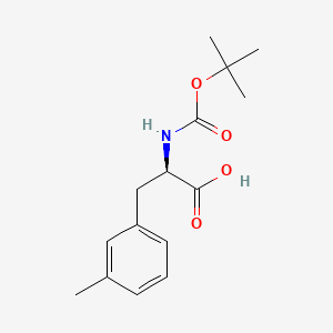 Chemical structure of (R)-2-((tert-Butoxycarbonyl)amino)-3-(m-tolyl)propanoic acid