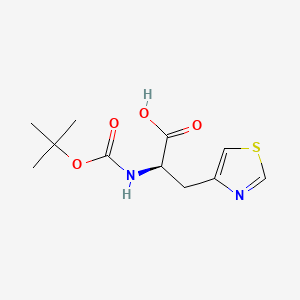 Chemical structure of Boc-D-4-Thiazolylalanine