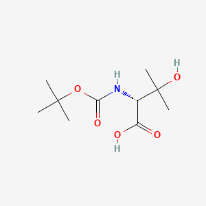 Chemical structure of N-(tert-Butoxycarbonyl)-3-hydroxy-D-valine