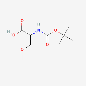 Chemical structure of (R)-2-((tert-Butoxycarbonyl)amino)-3-methoxypropanoic acid