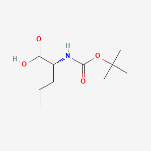 Chemical structure of (R)-2-((tert-Butoxycarbonyl)amino)pent-4-enoic acid