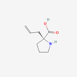 Chemical structure of (R)-2-Allylproline