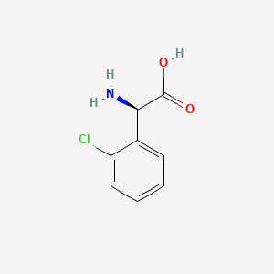 Chemical structure of D-(+)-(2-Chlorophenyl)glycine