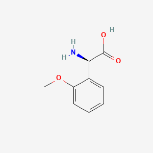 Chemical structure of (R)-2-Amino-2-(2-methoxyphenyl)acetic acid