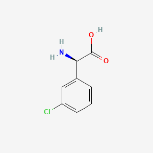 Chemical structure of (R)-2-Amino-2-(3-chlorophenyl)acetic acid